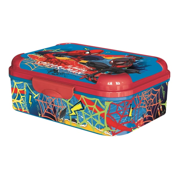 STOR SPIDERMAN Asker Matboks - fargerik - 17 x 13,5 x 6,2 cm
