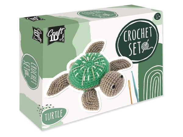 Craft ID Hæklekit, skildpadde, 14,5x4x16 cm - (K-CR1706/GE)