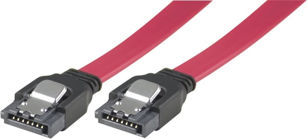 DELTACO SATA/SAS-kabel, låse-clips, ret-ret, 0,5m