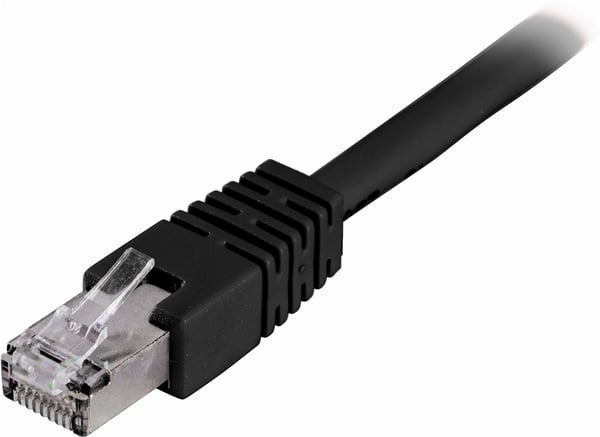 DELTACO F/UTP Cat6 patchkabel, LSZH, 20m, svart