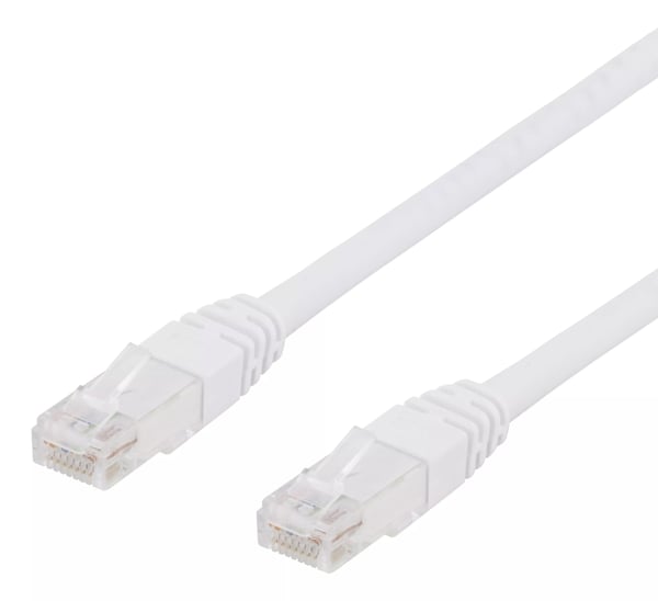 DELTACO UTP Cat6 patchkabel, LSZH (Low smoke zero halogen), 3m, hvid