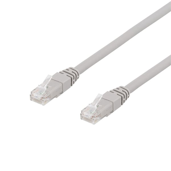 DELTACO U/UTP Cat6a laitekaapeli, LSZH, 5m, harmaa