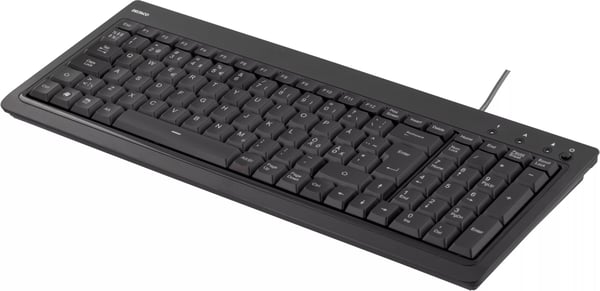 DELTACO tastatur med bakgrunnsbelysning, USB, blått lys, svart