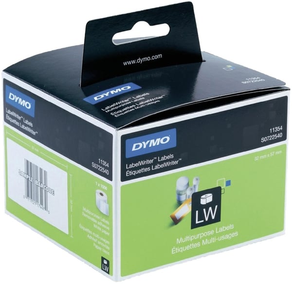 DYMO LabelWriter universaletiketter 57x32mm / 1x1000stk (S0722540)