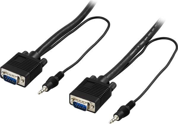 Monitorikaapeli RGB HD15 u-u, 3,5mm ääni, 20m