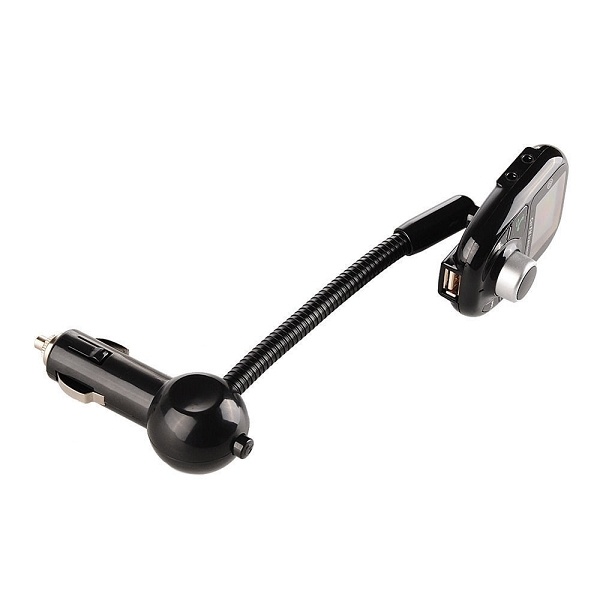 FM-lähetin Bluetooth handsfree-ominaisuudella ja autolaturilla, musta