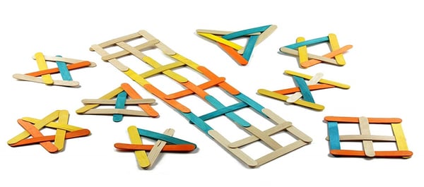 Domino stick bombe, Træspil, Træpinde