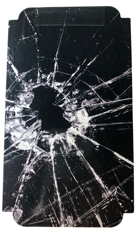 Skin for Iphone X/XS Shattered glass - Svart