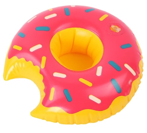 Oppustelig kopholder - Strawberry Donut