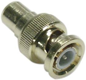 DELTACO Adapter RCA han til BNC han, guldpletteret