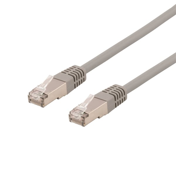 DELTACO U/FTP Cat6a patchkabel, LSZH, 5m, grå (STP-65AU)