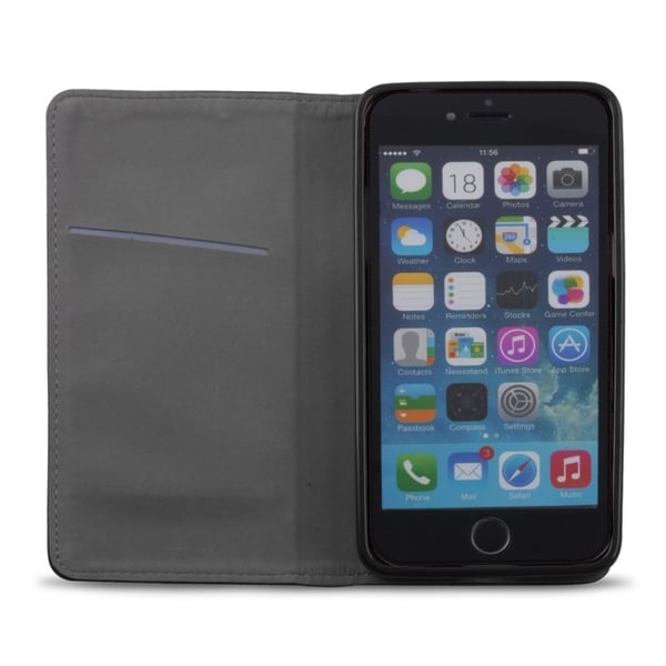 Smart Magnet fodral i konstläder till iPhone 5/5S, Svart (5372369)