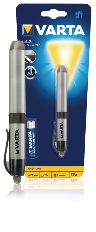 Varta LED Lommelykt 3 lm Sølv