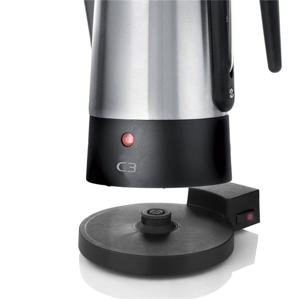 C3 Perkolator Design børstet rustfritt stål 6kp