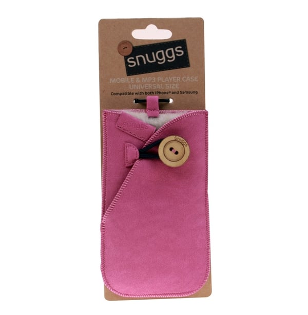 SNUGGS Mobil sleeve Universal Rosa Mocca Ull på innsiden