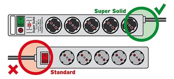 Super-Solid pistorasia 13.500 A,8xCEE 7/4,1xCEE 7/7,2,5m kaapeli,musta