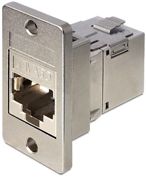 DeLOCK Keystone modulholder til montering i kabinet, metal, sølv