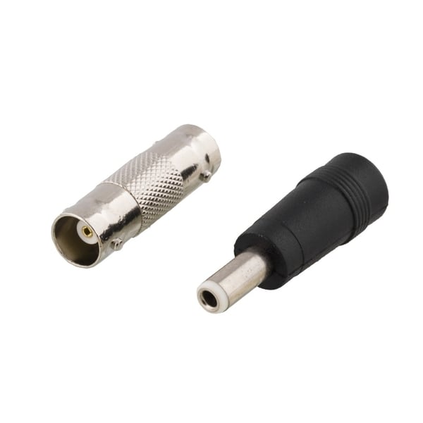 DELTACO koaksialkabel BNC og strøm, BNC ha -ha, 2,1mm, 50m, sort