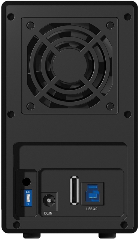 ICY BOX eksternt RAID-kabinett for 2x3,5" SATA HDD USB 3.0/eSATA, svart