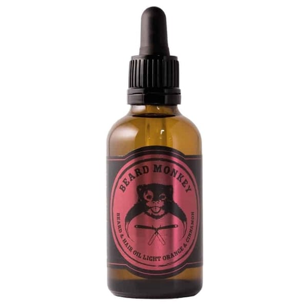 Beard Monkey Skjegg- og hårolje Light Orange &amp; Cinnamon 50ml