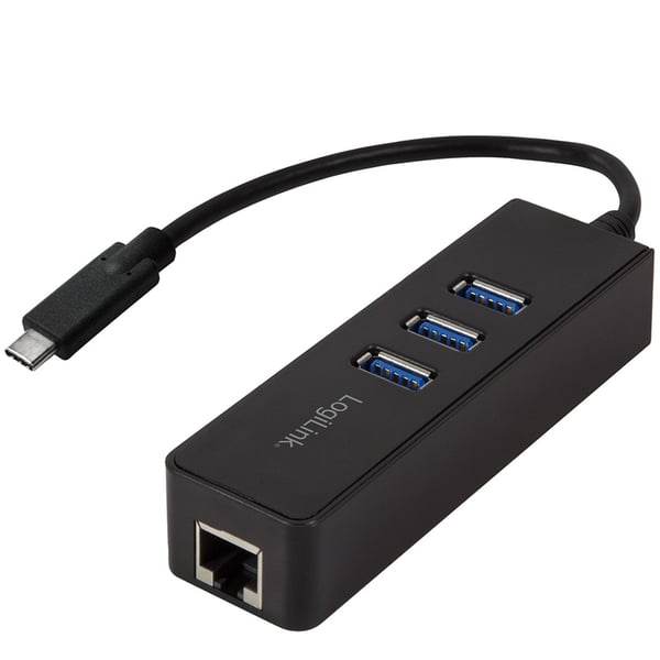 LogiLink USB-C 3-port Hub Gigabit RJ45