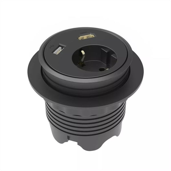 powerdot Satellitt PD13 - satellitt, 1x CEE 7/4, HDMI, USB, svart