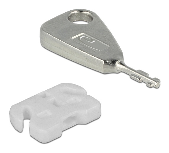 DeLOCK Lås for USB-porter, 5 USB-låser, 2 nøkler, hvit