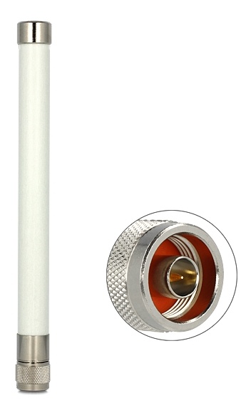 DeLOCK WLAN-antenne, N hann, 4,5-7,0 dBi, 802.11a/b/g/n/ac, hvit
