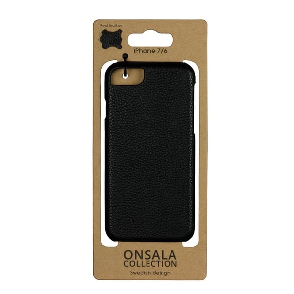 Onsala Mobilcover Sort Læder iPhone 6/7/8/SE2020/22
