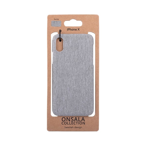 Onsala COLLECTION Suojakuori Tekstiili Grå iPhoneX/Xs