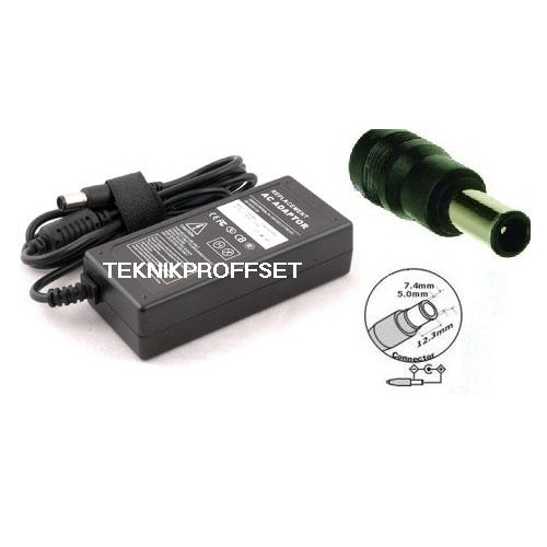 AC-adapter for HP, 18,5 V 3,5 A 65 W (7,4x5,0 mm)