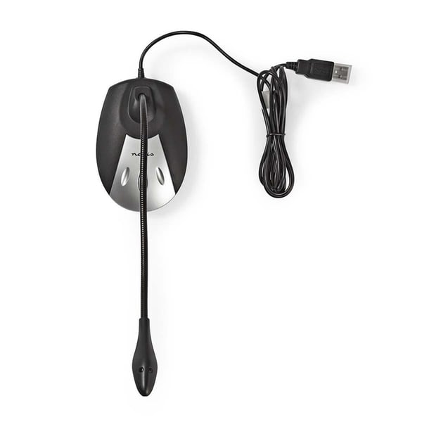 Nedis Mikrofon | Apparat: Notebook / Skrivebord | Wired | USB-A Male | Av/på-bryter | Hodetelefonutgang