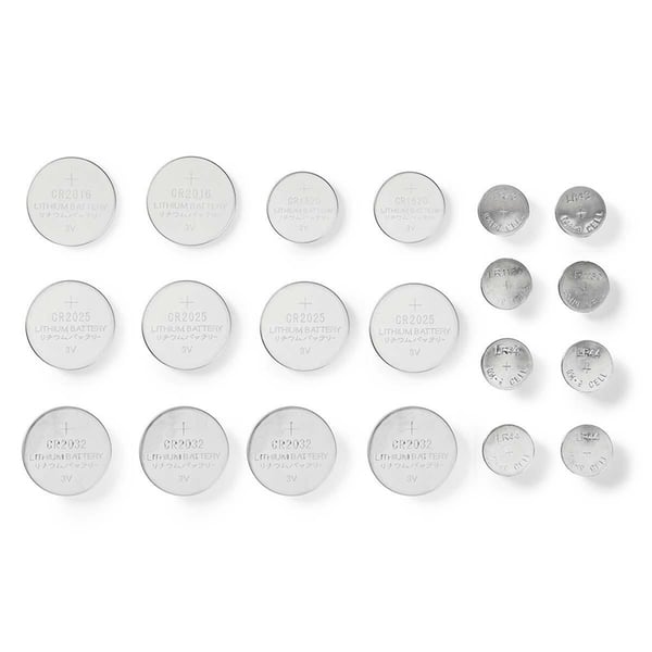 Nedis Litium / Alkaline Button Cell Battery Multi Pack | 1.5 / 3 V DC | Alkalisk / Litium | CR1620 / CR2016 / CR2025 / CR2032 / LR43 / LR44 / LR54 | A