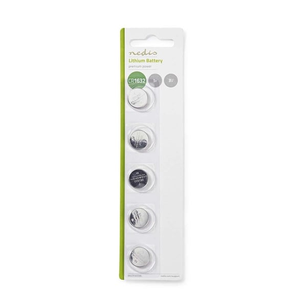 Nedis Lithium knappecellebatteri CR1632 | 3 V DC | Forhånds ladet | 5-Pakke
