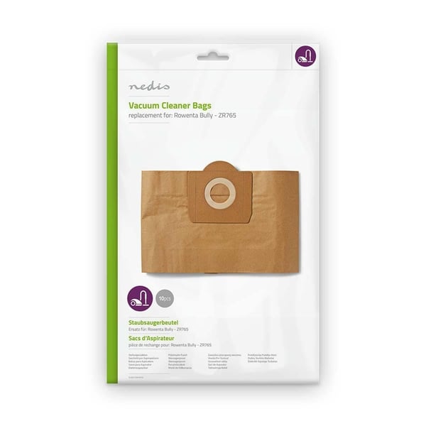 Nedis Støvsugepose- | 10 stk. | Papir | Mest solgt for: Rowenta Bully - ZR765 | Brun