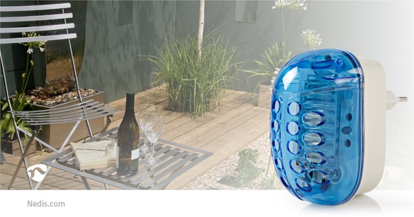 Nedis Mosquito Stopp Lys Trap | 1 W | Lampetype: LED-Lys | effektiv rekkevidde: 20 m² | Blå / Hvit