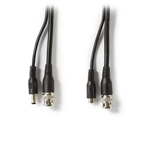 Nedis CCTV kaapeli | BNC / DC | 10.0 m | Pyöreä | PVC | Musta | Pakkaus