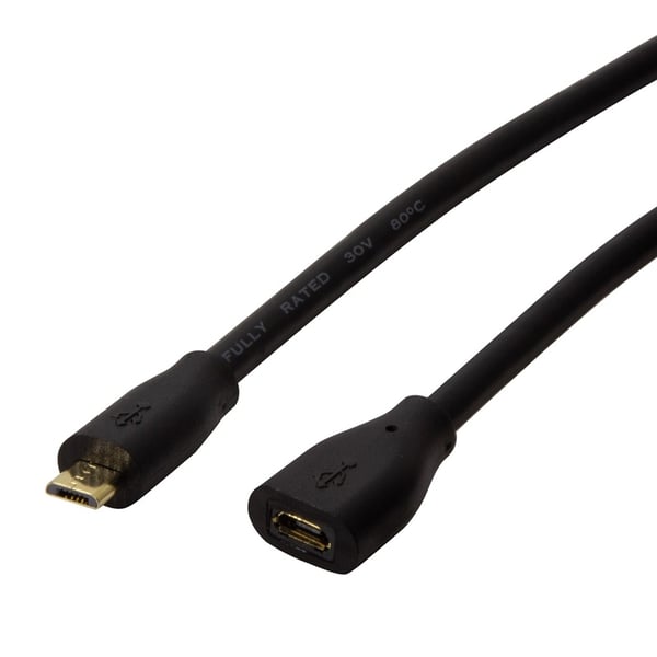 LogiLink MicroUSB Förlängningskabel 3m Svart