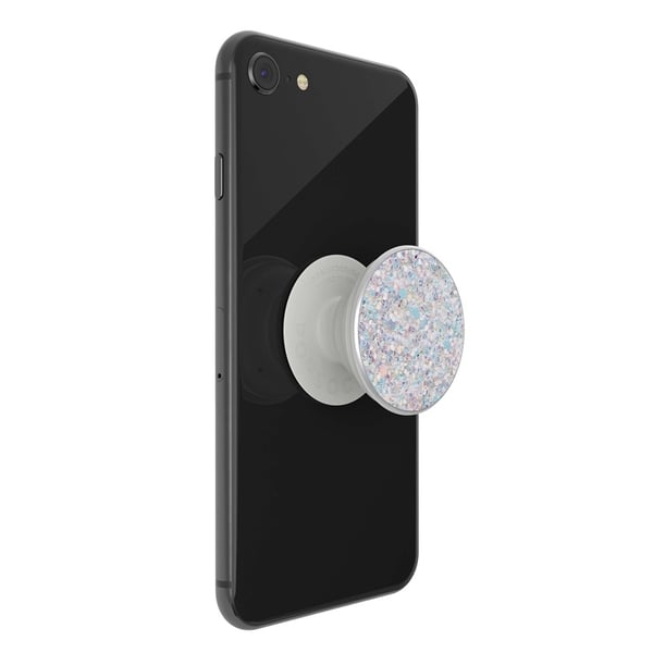 PopSockets Sparkle Snow White  Avtagbart Grip med stativfunksjon Premium