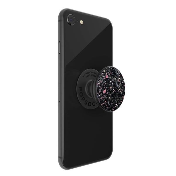 PopSockets Sparkle Black Avtagbart Grip med stativfunksjon Premium