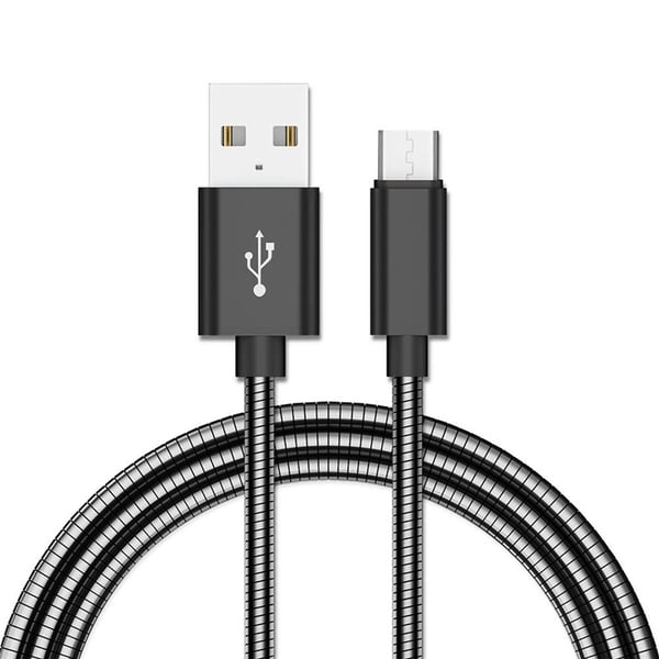 NORDIQZENZ Micro-USB-kabel i metall, 1 m