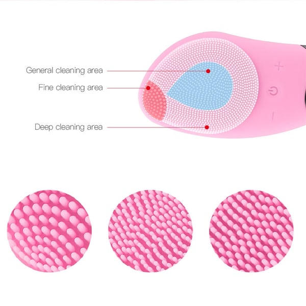 Vibrerende ansiktsrenser i silikon, Rosa
