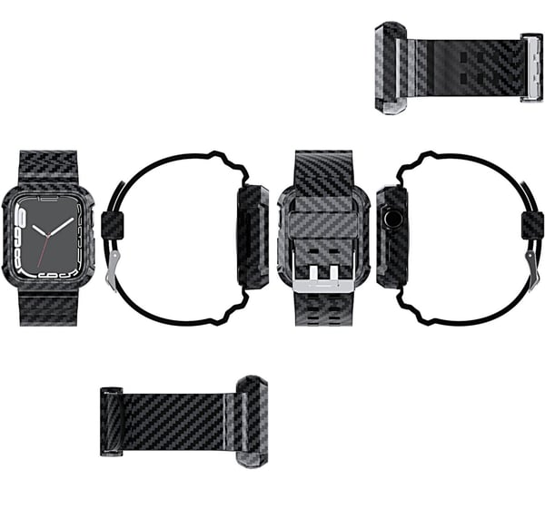 Erstatningsarmbånd for Apple Watch 42/44/45 mm, svart