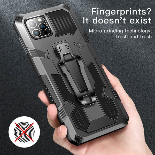 Robust deksel med stativ til iPhone 13 Mini, Svart