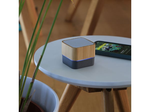 Bluetooth mini-trehøyttaler for kontoret, Grå