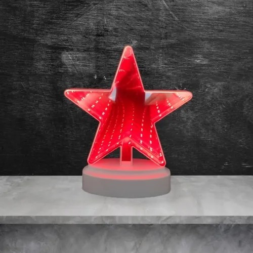 LED-lampe Stjerne, Rød