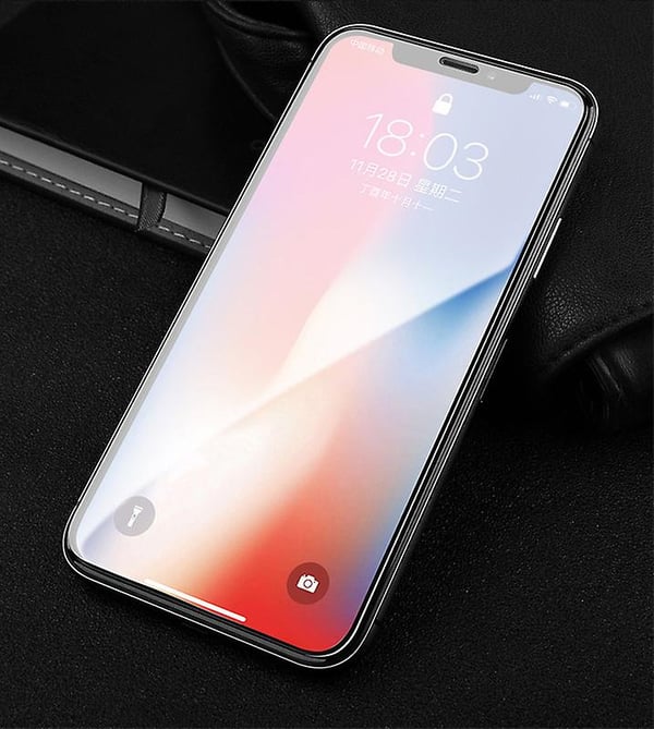 Skærmbeskytter af 9H hærdet glas til iPhone 14, sort