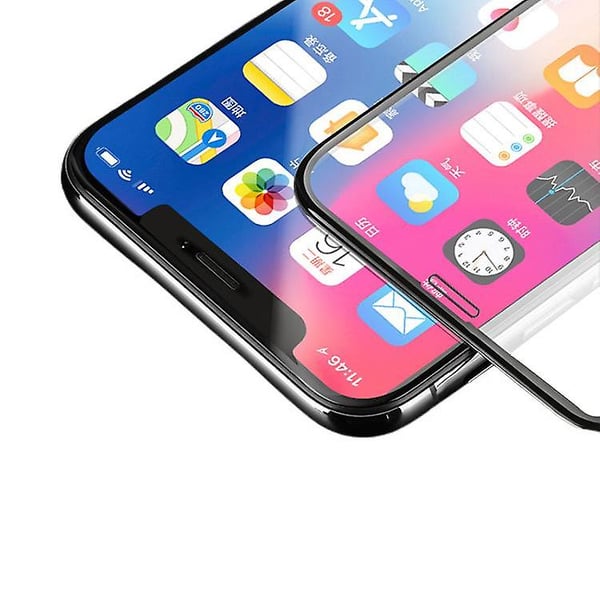 2-Pack iPhone 14 Plus skjermbeskytter i 9H herdet glass, svart ram