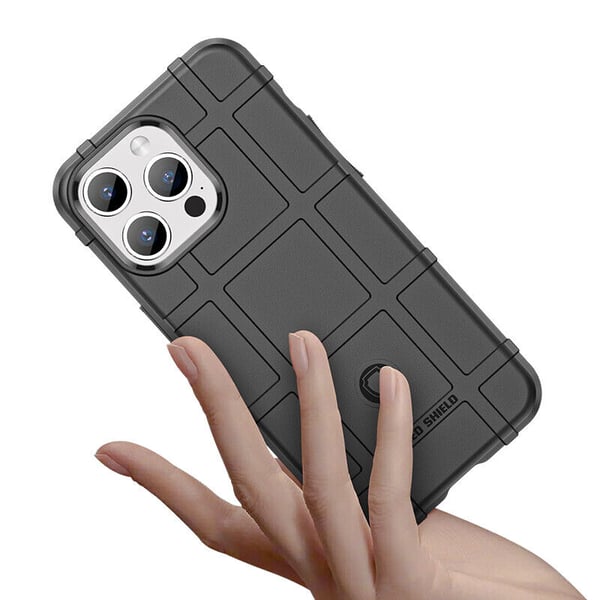 Iskunkestävä kotelo iPhone 15 Pro Maxille, musta