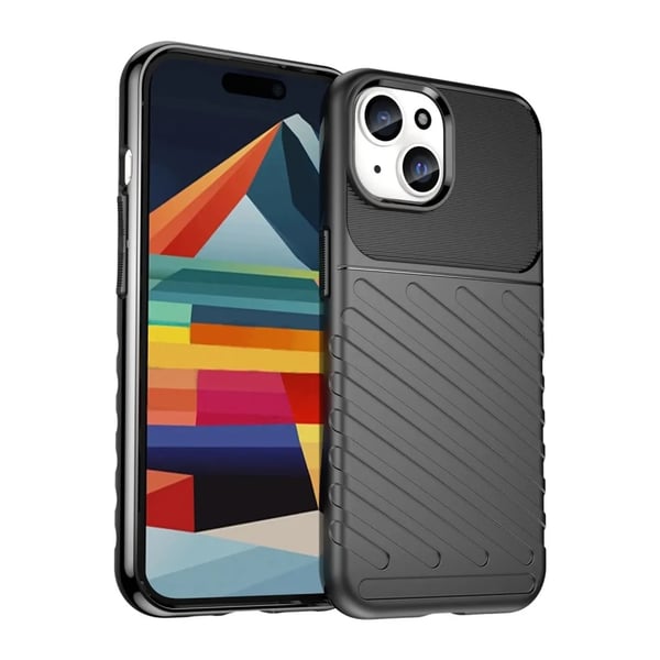 TPU-etui til iPhone 15 Pro Max, sort